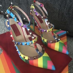 valentino rockstud rainbow